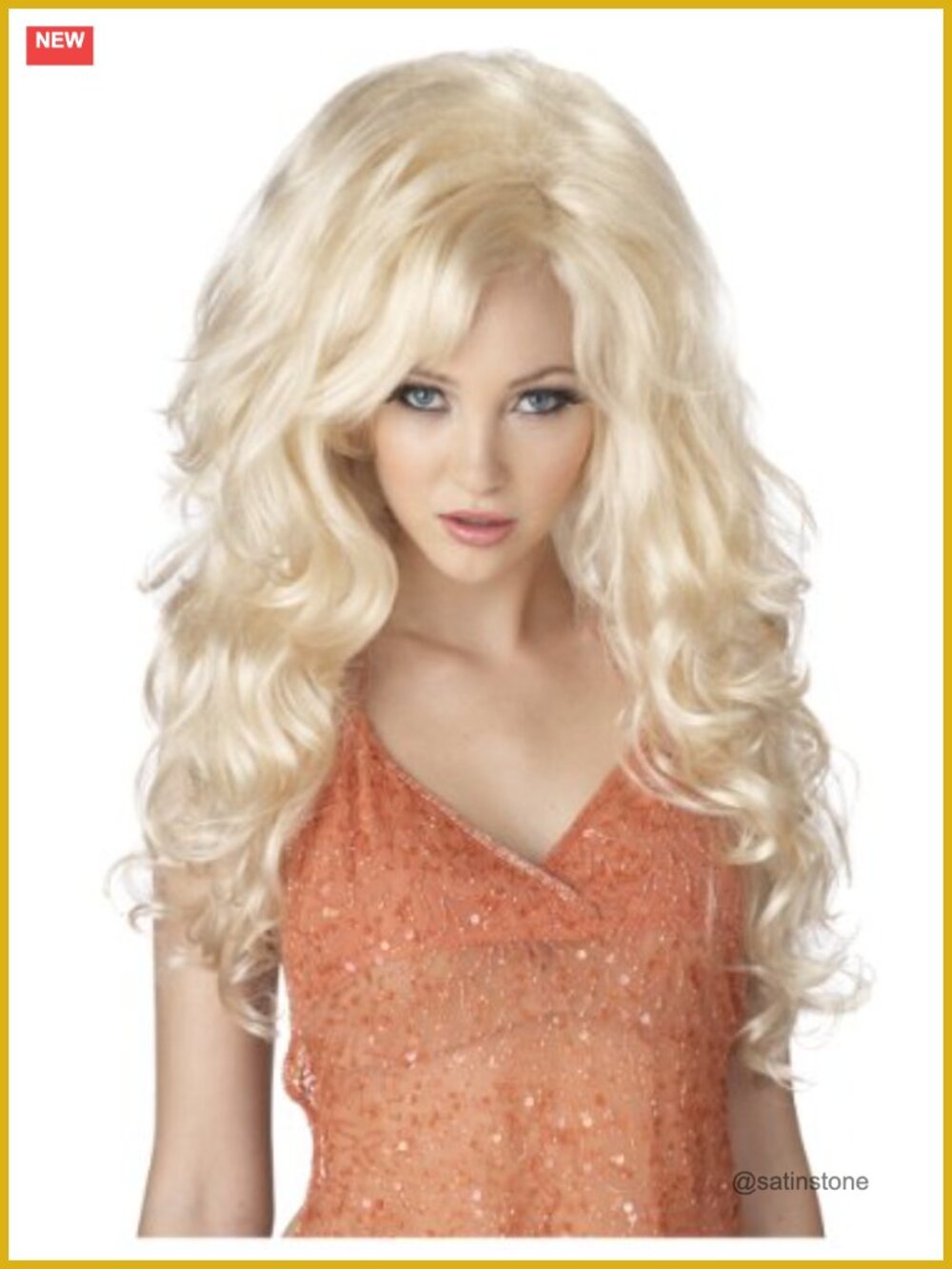 Long Layered Synthetic Wig with Swooping Bangs Standard Size